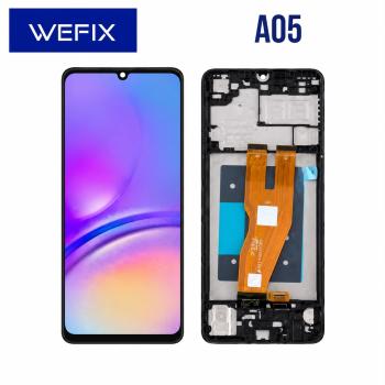 S-0119 FRONTAL SAMSUNG A05 (A055) COM ARO PRETO WEFIX IPS