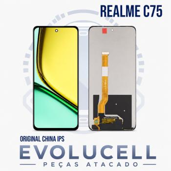 S-0950 FRONTAL REALME C75 | C67 4G SEM ARO PRETO ORIGINAL CHINA IPS