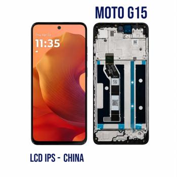 S-0437 FRONTAL MOTOROLA MOTO G15 (XT2521) COM ARO ORIGINAL CHINA IPS
