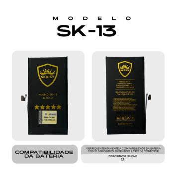 BA-0695 BATERIA SKAIKY IPHONE 13 (NAO PRECISA TROCAR EPROM) (1 ANO DE GARANTIA)