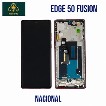 S-0164 FRONTAL MOTOROLA MOTO EDGE 50 FUSION 5G COM ARO AZUL NACIONAL AMOLED