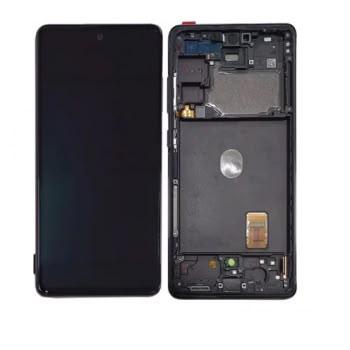 S-0789 FRONTAL SAMSUNG S20 FE (SM-G780F) COM ARO PRETA ORIGINAL CHINA OLED