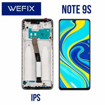 S-0174 FRONTAL XIAOMI NOTE 9S (M2003J6A1G) 9 PRO (M2003J6B2G) COM ARO AZUL WEFIX LCD IPS