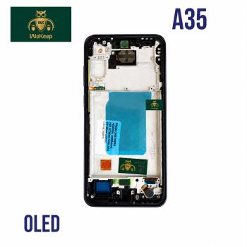 S-0057 FRONTAL SAMSUNG A35 COM ARO PRETO WE KEEP OLED