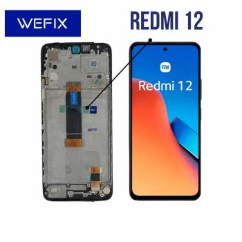 S-0208 FRONTAL XIAOMI REDMI 12 (23053RN02L) COM ARO PRETO WEFIX IPS
