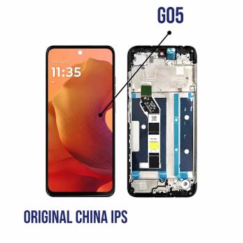 S-1016 FRONTAL MOTOROLA MOTO G05 COM ARO PRETO ORIGINAL CHINA IPS