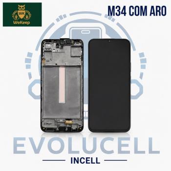 S-0823 FRONTAL SAMSUNG M34 COM ARO PRETO INCELL IPS