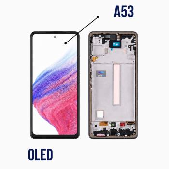 S-0646 FRONTAL SAMSUNG A53 (SM-A536) COM ARO PRETO VIBE OLED 1.1