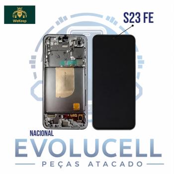 S-0859 FRONTAL SAMSUNG S23 FE (SM-S711U) COM ARO PRETO NACIONAL AMOLED