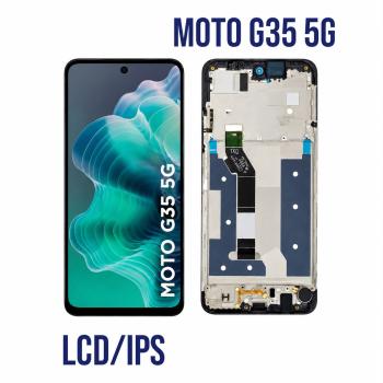 S-0455 FRONTAL MOTOROLA MOTO G35 (XT2433) COM ARO PRETO ORIGINAL CHINA IPS