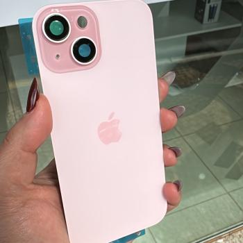 N-0076 TAMPA TRASEIRA COM SUPORTE E IMÃ IPHONE 15 (A3090) ROSA
