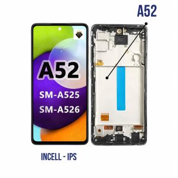 S-0926 FRONTAL SAMSUNG A52 4G (SM-A528) 5G (SM-A525) COM ARO PRETO INCELL IPS