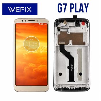 S-0242 FRONTAL MOTOROLA MOTO G7 PLAY (XT-1952) COM ARO DOURADO WEFIX IPS