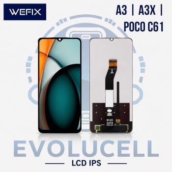 S-0875 FRONTAL REDMI A3 | A3X | POCO C61 SEM ARO PRETO WE KEEP LCD IPS