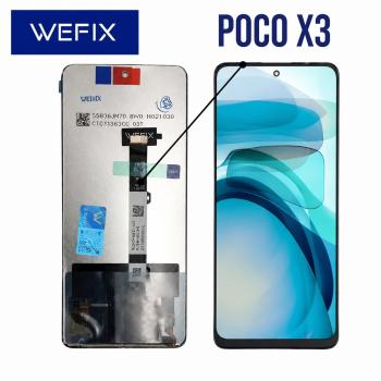 S-0689 FRONTAL XIAOMI POCO X3 / X3 PRO SEM ARO PRETO WEFIX IPS
