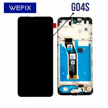 S-0153 FRONTAL MOTOROLA MOTO G04 | G04S COM ARO PRETO WEFIX IPS