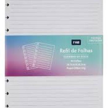 REFIL P/CADERNO FICHARIO C/80FLS