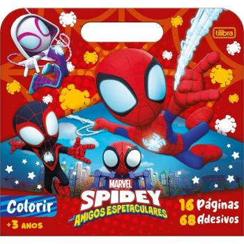 LIVRO P/COLORIR MALETA 16PGS C/ADESIVOS SPIDEY (CX-N) 349674 TILIBRA 349674
