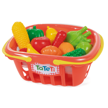 BRINQ CESTINHA HORTIFRUTERIA C/ACESS PLAST DIVS SOLAPA (CX-S) 0290 TATETI 0290