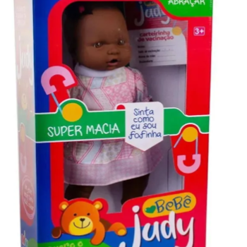 BONECA BEBE JUDY 43CM MACIA NEGRA C/CARTAO VACINA (CX-N) 469 MILK 46