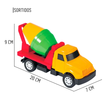 MINI CAMINHAO BETONEIRA 20CM PLAST COLOR (CX-S) 639 DIVERPLAS 639
