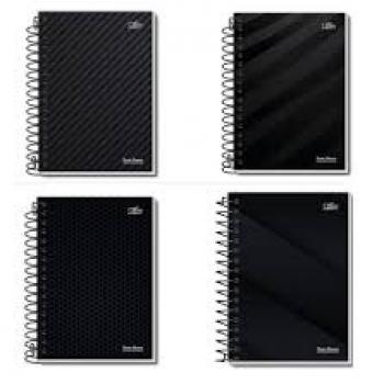 CADERNO ESPIRAL 1/4 CAPA DURA OFFICE 200FLS. - PAUTA BRANCA