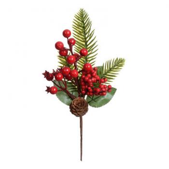 NATAL PICK BERRY NATALINO 19,5CM VERMELHO (CX-N) 56796001 D&A DECORACAO (DEA) 56796001