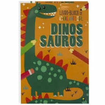 LIVRO-BLOCO DE COLORIR: DINOSSAUROS TODOLIVRO