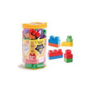 BRINQ EDUCATIVO BLOCOS TCHUCO 77PCS SACO PVC (CX-N) 0244 SAMBA TOYS