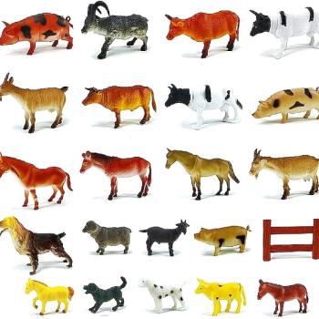 KIT ANIMAL DA FAZENDA C/10 PCS PLAST DIVS BLISTER (CX-N) 22032 SUPER99 22032