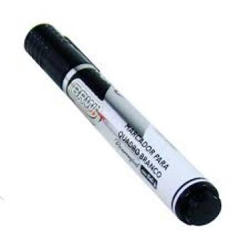MARCADOR QUADRO BRANCO RECARREGAVEL C/ REFIL BRW PRETO