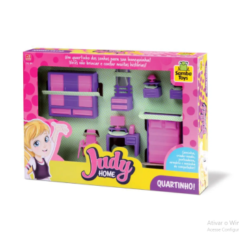 BRINQ CASINHA DE BONECA DA JUDY QUARTO C/ACESS. (CX-N) 219 - E SAMBA