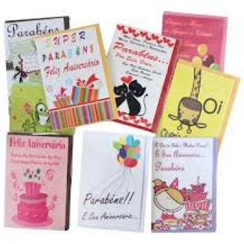 CARTÕES PARABÉNS PEQUENO C/ ENVELOPE