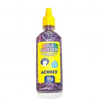 COLA GLITTER 528 LILAS C 12 ACRILEX