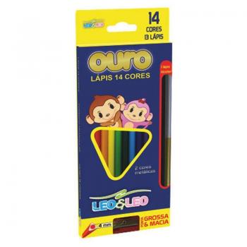 LÁPIS DE COR 12 CORES E 1 METAL