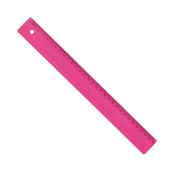 REGUA DE 30 CM FULL COLOR PINK unid
