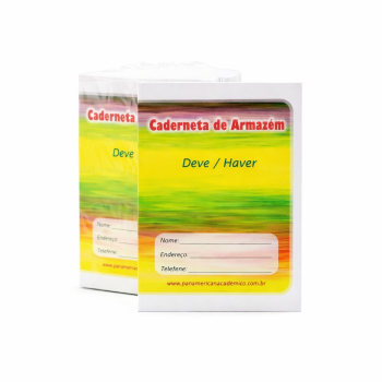 CADERNETA BROCHURA 1/8 ARMAZEM 20FLS 10X14CM (CX-N) 3135 PANAMERICADA