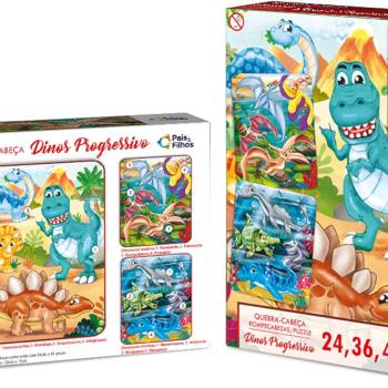 QUEBRA CABECA 24/36/48 PCS PROG DINOS (CX-N) 792412-1 PAIS & FILHOS 792412-1