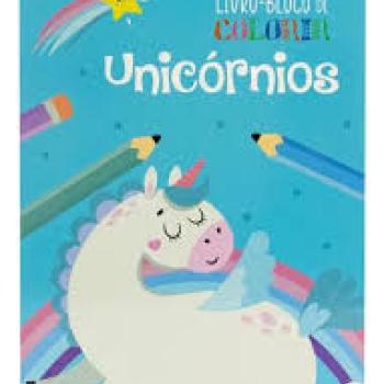 LIVRO-BLOCO DE COLORIR: UNICORNIOS