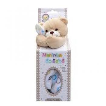 NANINHA DO BEBE URSINHO TECIDO C/VELCRO E SOM (CX-N) NB7010 KITSTAR NB7010