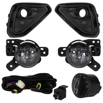 FAROL AUXILIAR MILHA VW TCROSS 2025/... SENSE C/ MOLD PRETO + MODULO BT ORIGINAL SHOCKLIGHT FULL LED