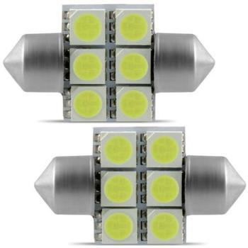 LAMPADA LED TORPEDO 31MM 12V 6 LED SMD BR (2