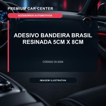 ADESIVO BANDEIRA BRASIL RESINADA 5CM X 8CM