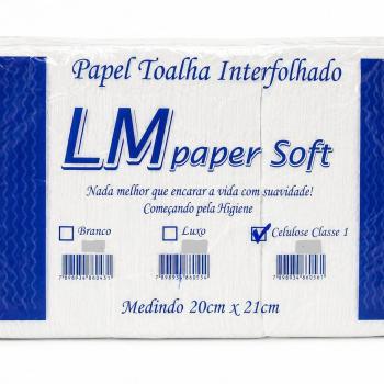 PAPEL TOALHA INTERFOLHAS 22X21 FOLHA DUPLA PACOTE C/1000 FLS LM JLA