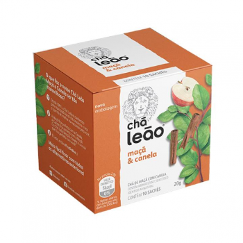 CHÁ DE MAÇÃ COM CANELA C/10 SACHÊS DE LEÃO FUZE