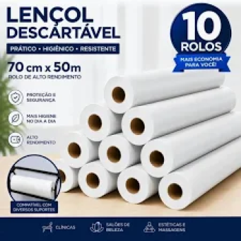 LENÇOL HOSPITALAR DESCARTÁVEL 100% CELULOSE ESPECIAL 70X50CM  FARDO C/6 ROLOS VITAL LM