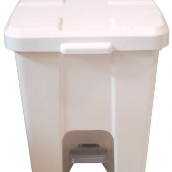 CESTO DE LIXO PLÁSTICO QUADRADO C/ PEDAL 15L BRANCO