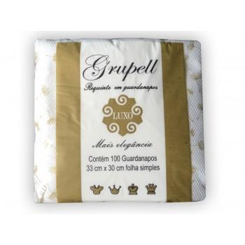 GUARDANAPO DE MESA GRAND HOTEL 33X33 CM FOLHA SIMPLES PCT C/100 UN GRUPELL