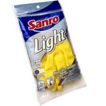 LUVA DE LIMPEZA AMARELA G  LIGHT CA43301 SANRO