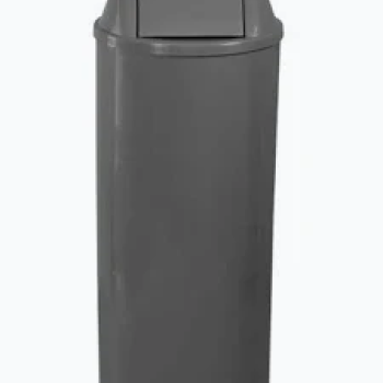 CESTO DE LIXO PLÁSTICO COM PEDAL E ARMAÇÃO 40L CINZA JSN